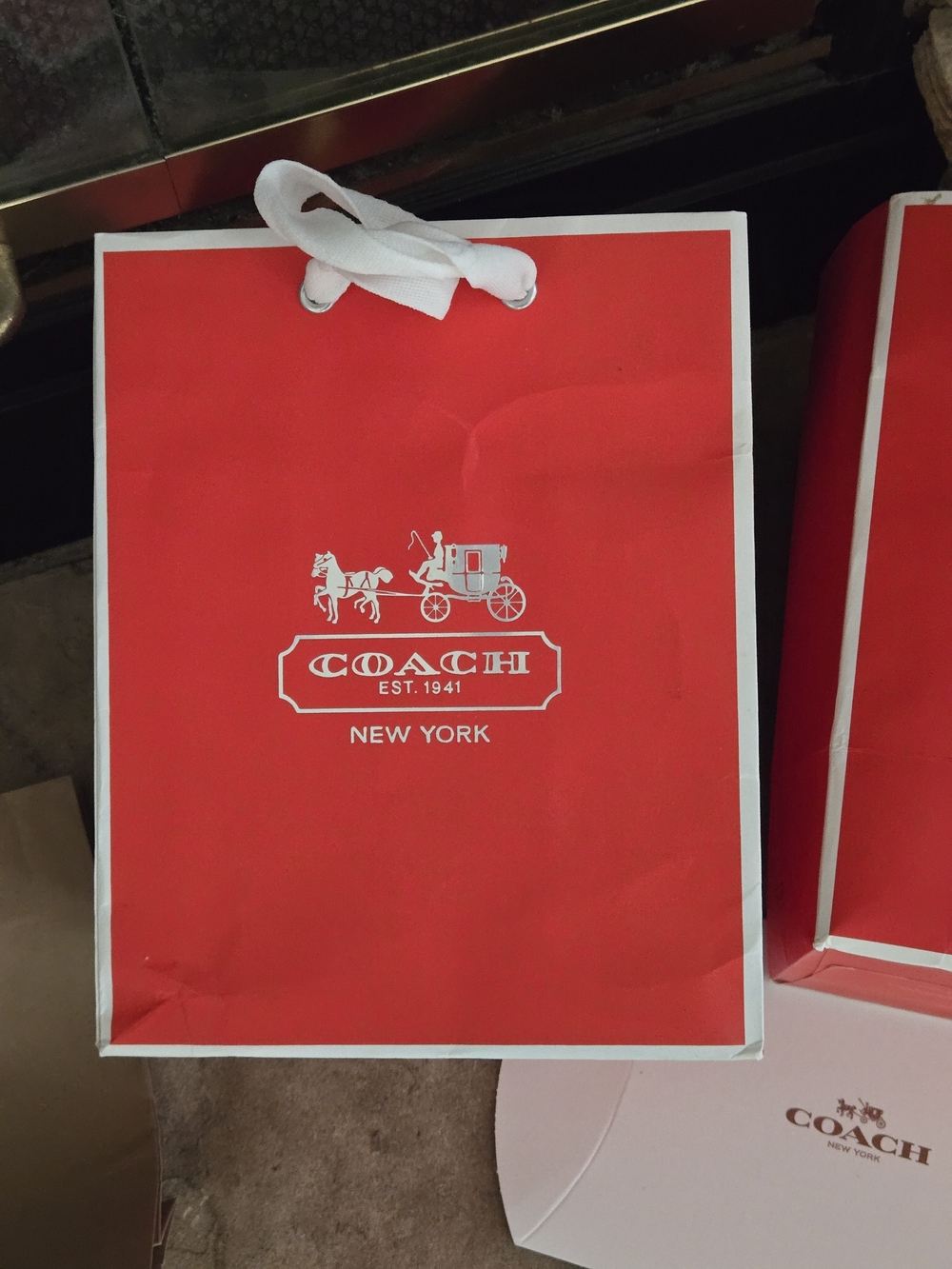 Set Of COACH Gift Boxes And Storage Bags